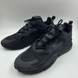Nike Air Max 270 React Triple Black Oil Grey Training C13866-003 Men's Size 13